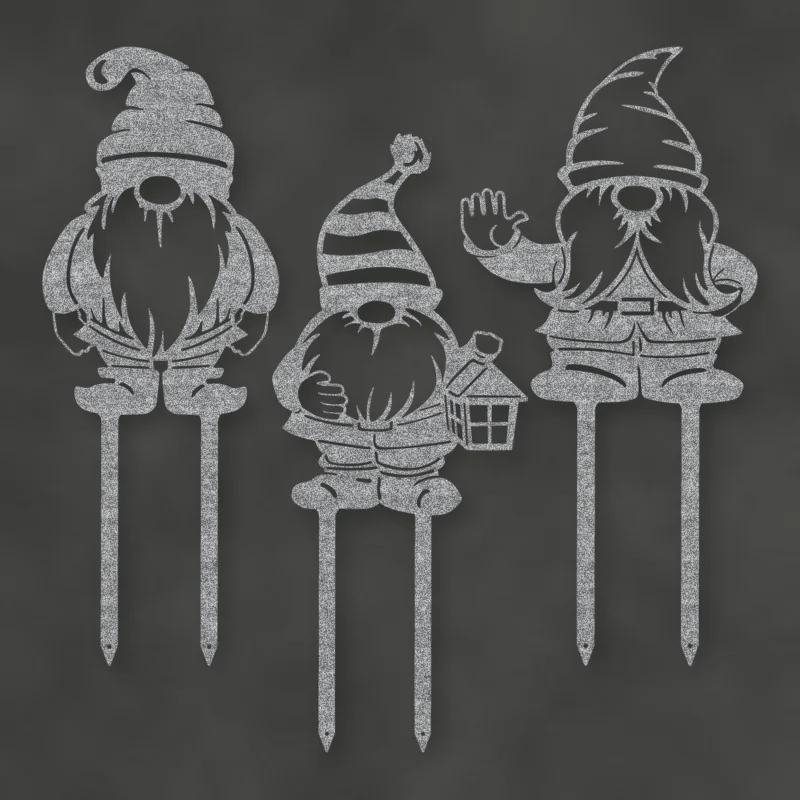 Gnomes Raw Steel / Rust animated finish preview Shopify Ready.
