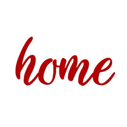 Home Script Metal Sign - Steel Home Wall Art