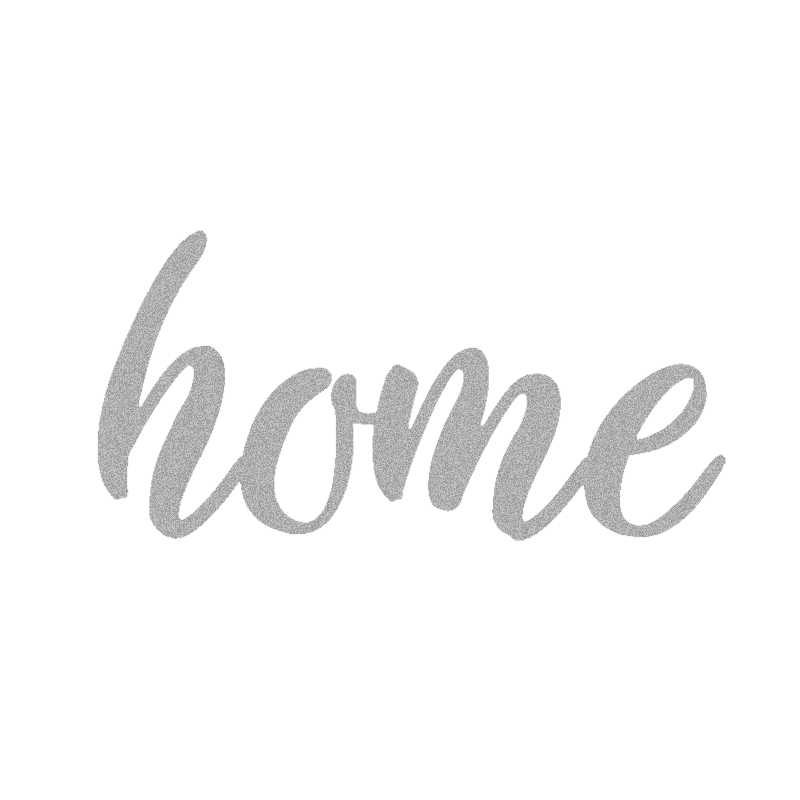 Home Script Metal Sign - Steel Home Wall Art