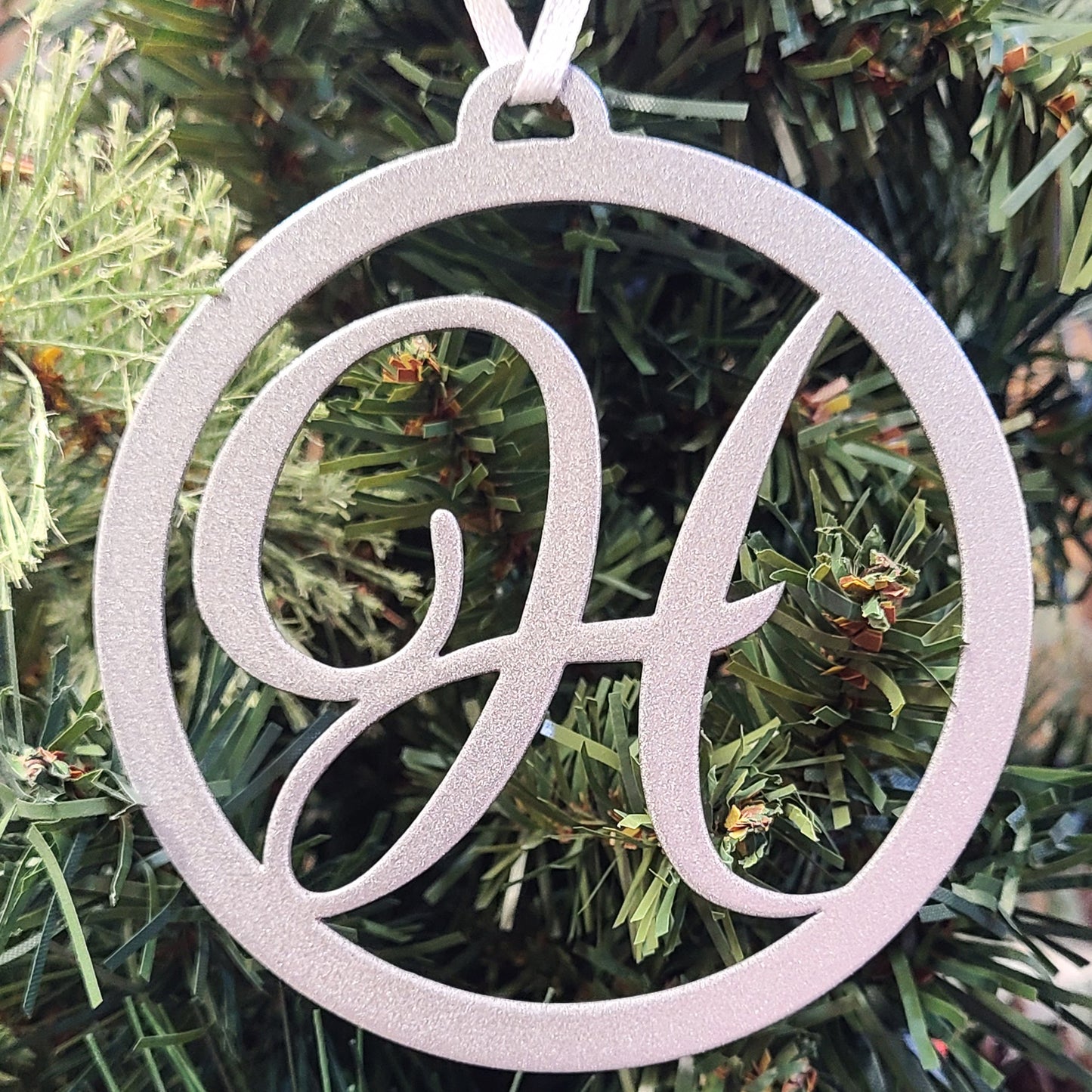 Monogram Initial Christmas Tree Ornament