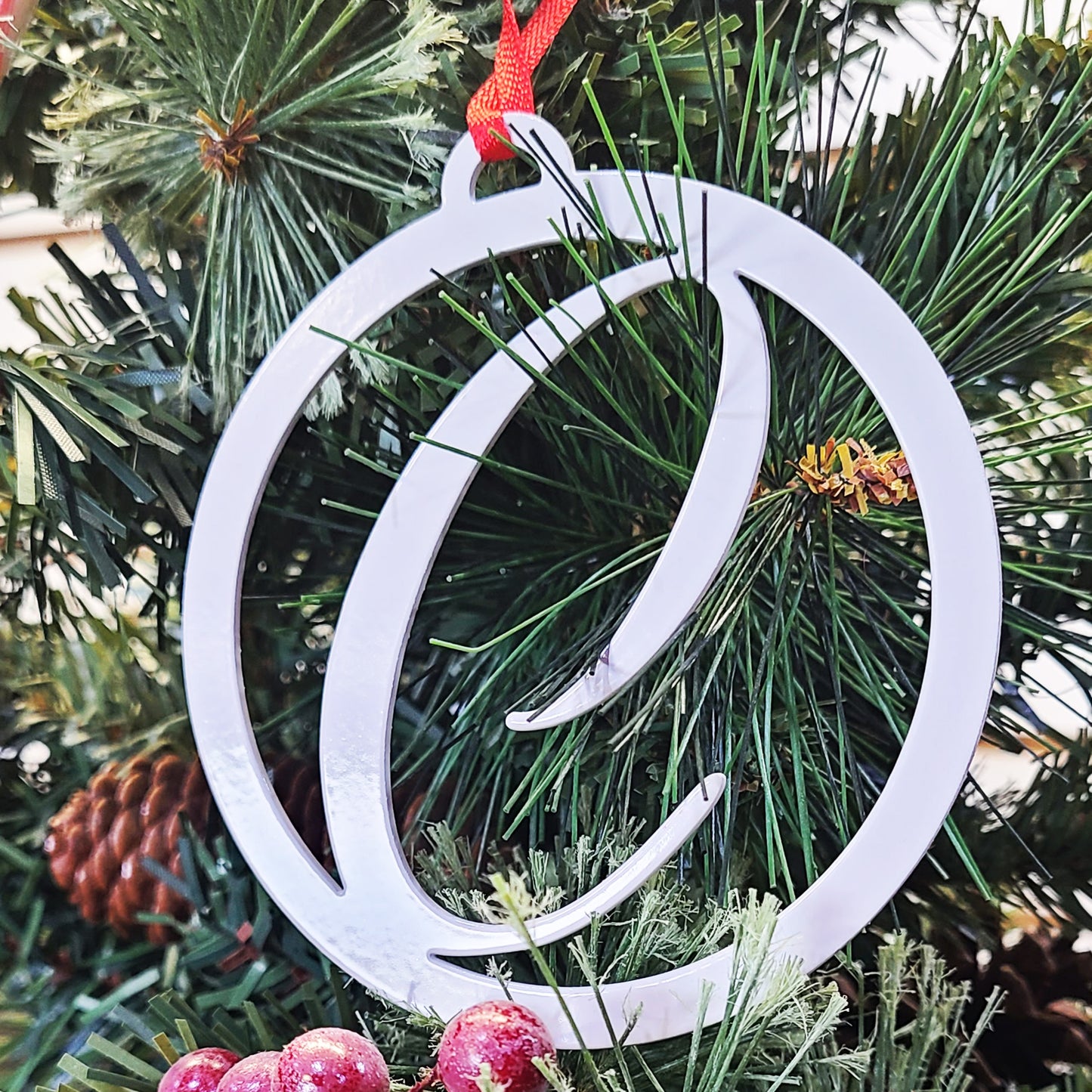 Monogram Initial Christmas Tree Ornament