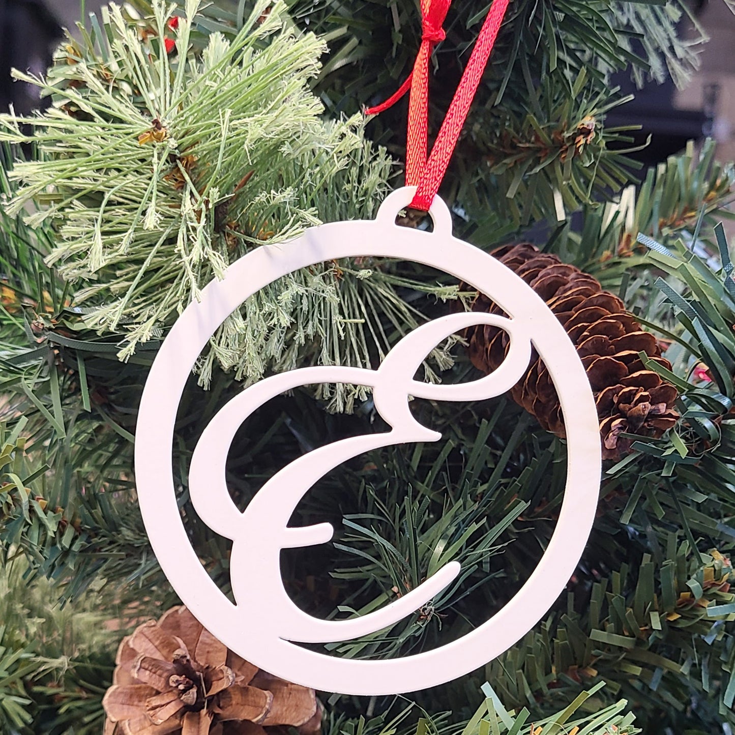 Monogram Initial Christmas Tree Ornament