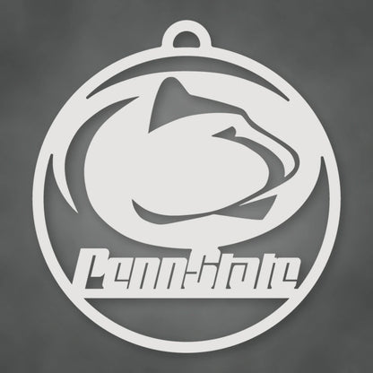 Penn State Ornament shown in Gloss White powder coat finish.