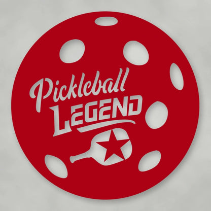 Pickleball Holiday Ornament shown in Gloss Red powder coat finish.