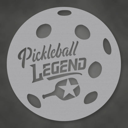 Pickleball Holiday Ornament shown in Metallic Silver powder coat finish.