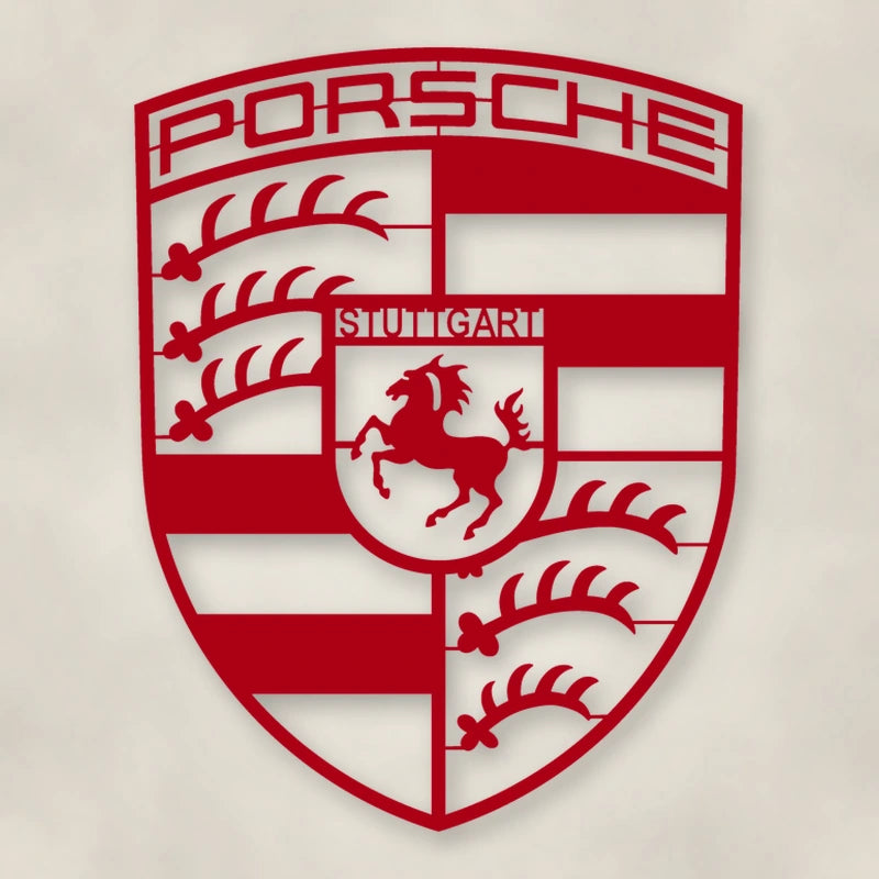 Porsche Large shown in Gloss Red powder coat finish.