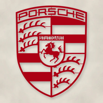 Porsche Large shown in Gloss Red powder coat finish.