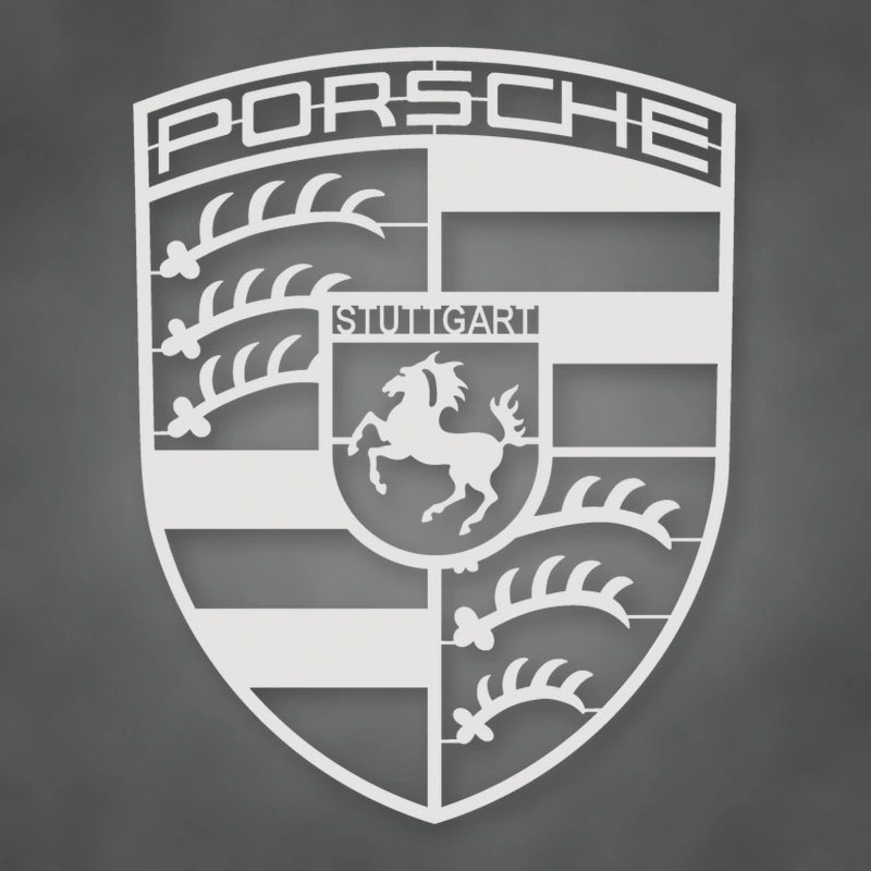 Porsche Large shown in Gloss White powder coat finish.