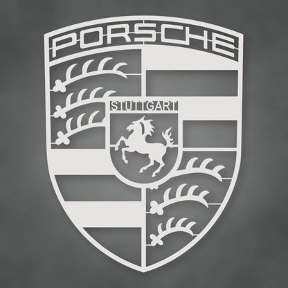Porsche Large shown in Gloss White powder coat finish.