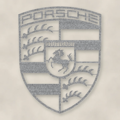 Porsche Large Raw Steel / Rust animated finish preview Shopify Ready.