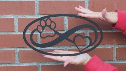 Dog Paw & Heart Infinity Sign