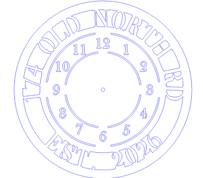 GLANVILLE clock/baby signs