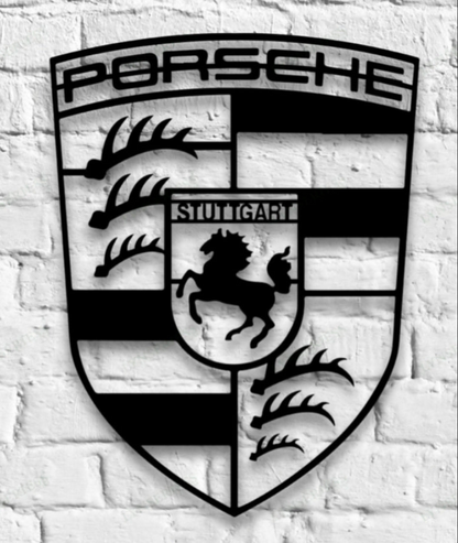 Porsche Large personalized metal wall decor.