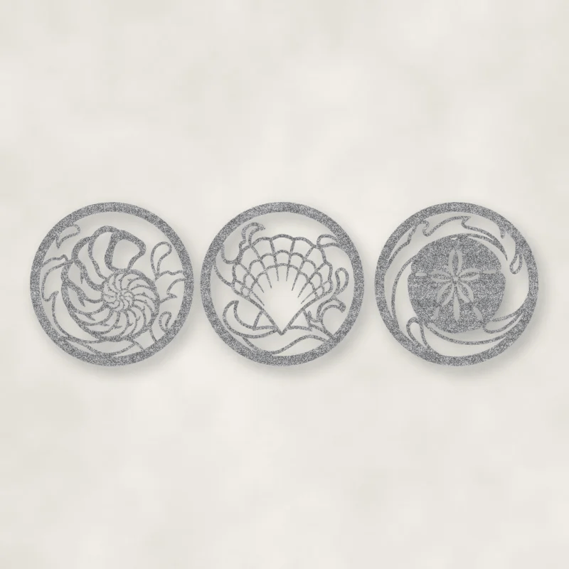 Seashells Raw Steel / Rust animated finish preview Shopify Ready.