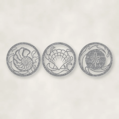 Seashells Raw Steel / Rust animated finish preview Shopify Ready.