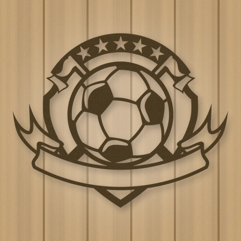 Personalized Soccer Sign shown in Metallic Bronze powder coat finish.