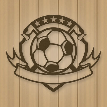 Personalized Soccer Sign shown in Metallic Bronze powder coat finish.