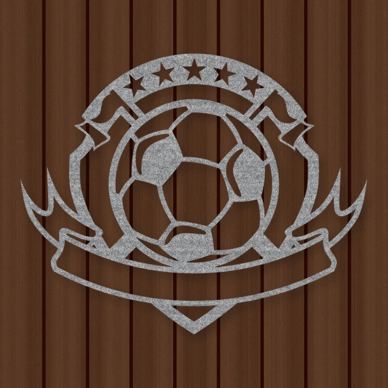 Personalized Soccer Sign Raw Steel / Rust animated finish preview Shopify Ready.