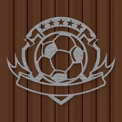 Personalized Soccer Sign Raw Steel / Rust animated finish preview Shopify Ready.
