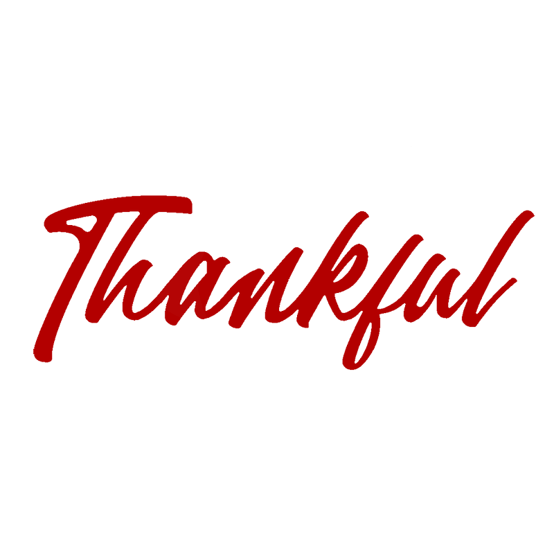 Thankful Script Metal Sign - Steel Wall Art - Inspirational Wall Hanging