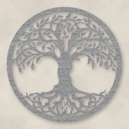 Tree Of Life Metal Sign Raw Steel / Rust animated finish preview Shopify Ready.