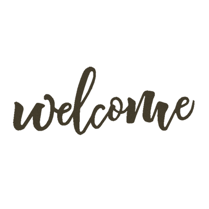 Welcome Script Metal Sign – Welcome Steel Wall Art