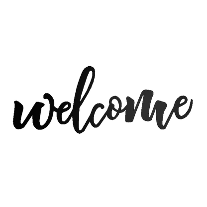 Welcome Script Metal Sign – Welcome Steel Wall Art