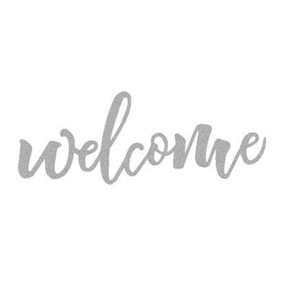 Welcome Script Metal Sign – Welcome Steel Wall Art