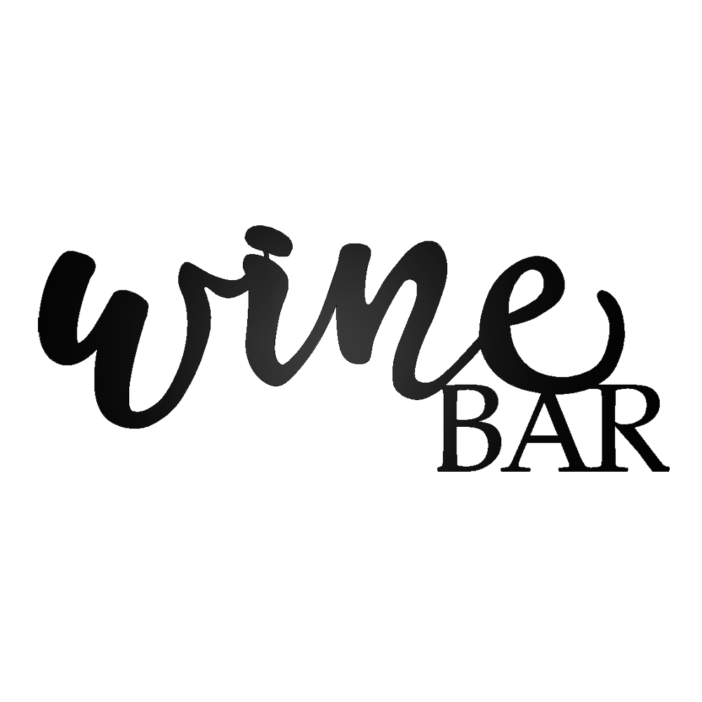 Wine Bar Script Metal Sign - Steel Wall Art