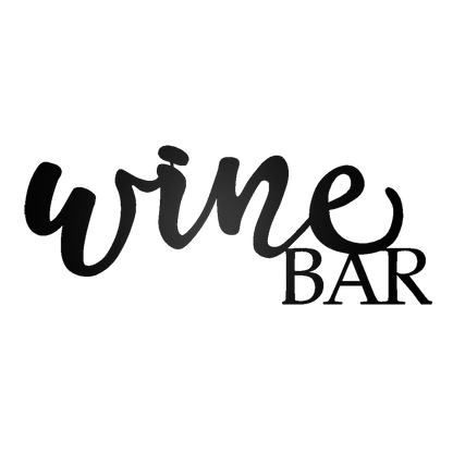 Wine Bar Script Metal Sign - Steel Wall Art