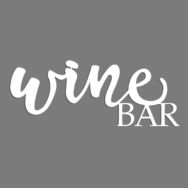 Wine Bar Script Metal Sign - Steel Wall Art