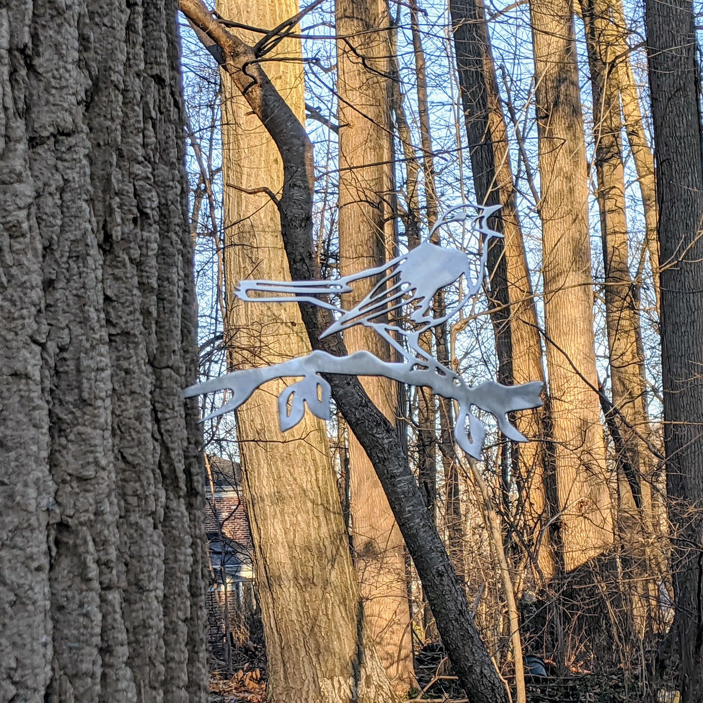 Nightingale Metal Bird Tree Sign