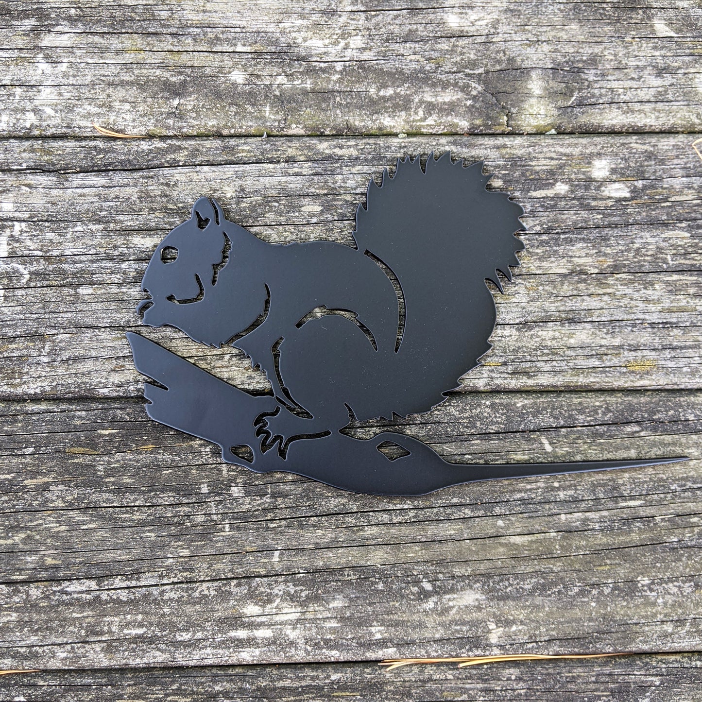 Squirrel Metal Tree Sign