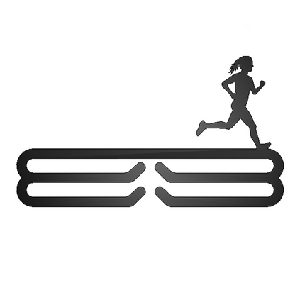 Female Runner Silhouette Medal Rack