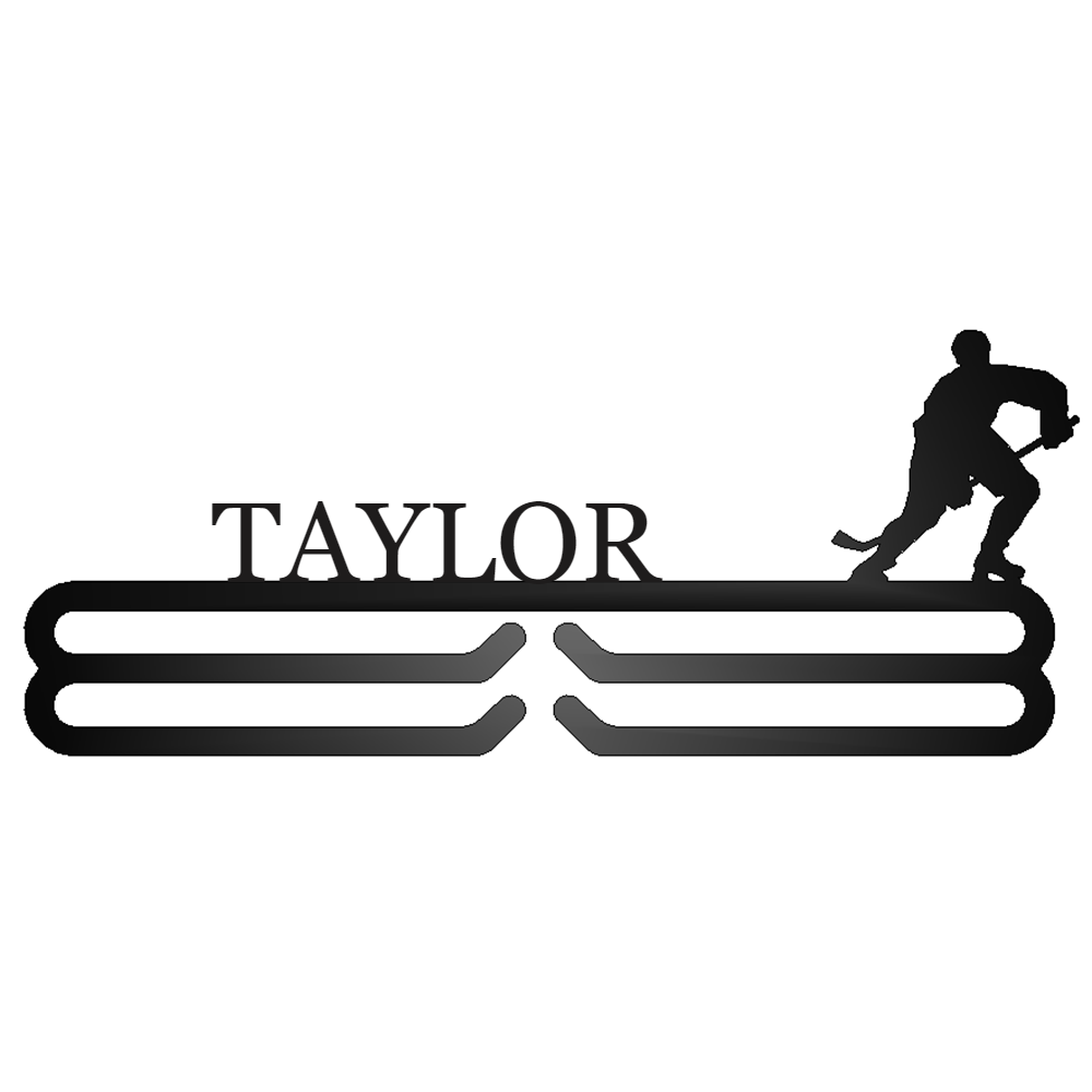 Personalized Ice Hockey Medal Hanger
