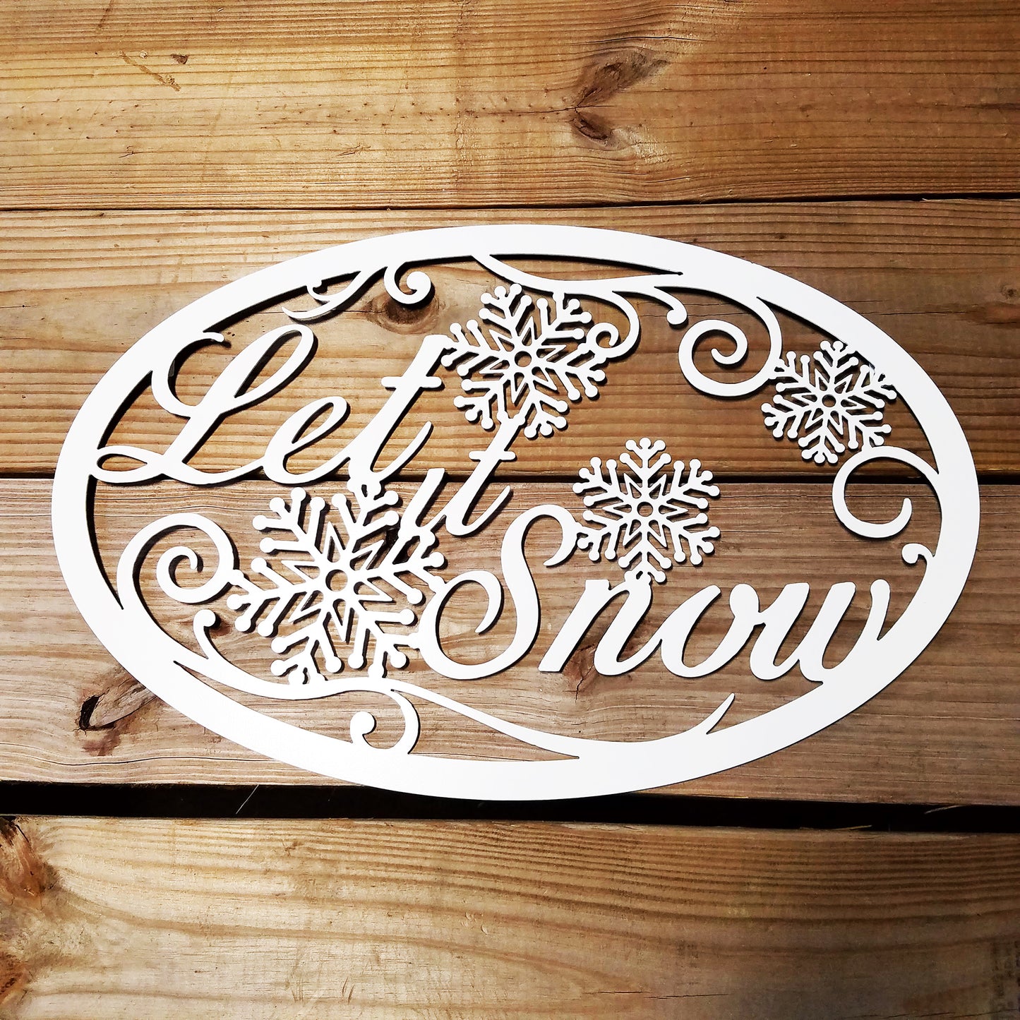 Let It Snow Winter Season Metal Sign