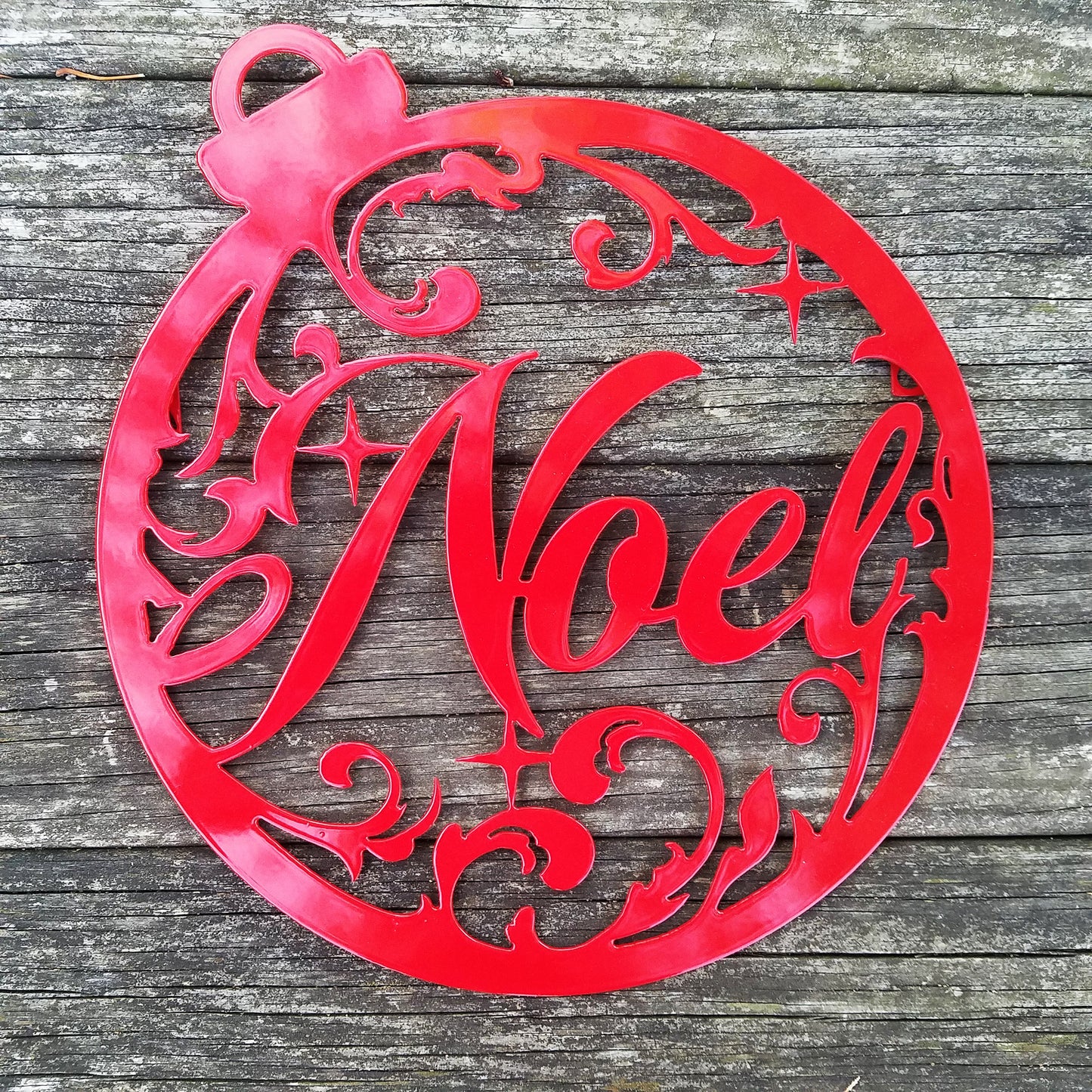 Noel Round Metal Sign