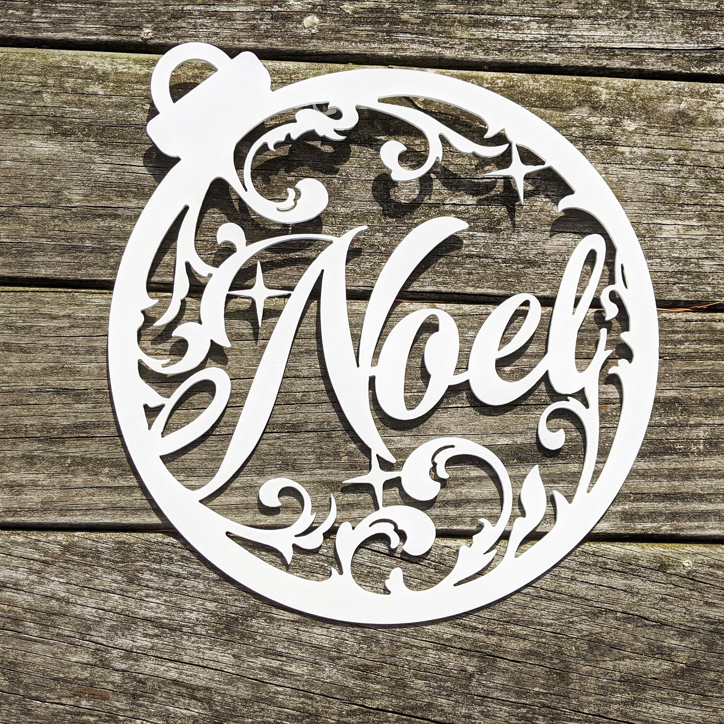 Noel Round Metal Sign