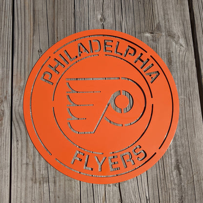 Flyers Logo Round Metal Sign