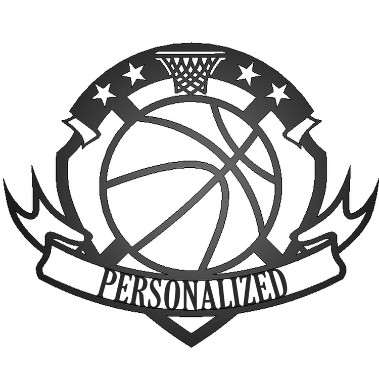 thumbnail image 2 of Personalized Basketball Metal Wall Art, Custom Basketball Metal Sign... 2 of 11