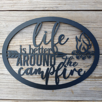 Life is Better Around the Campfire Sign