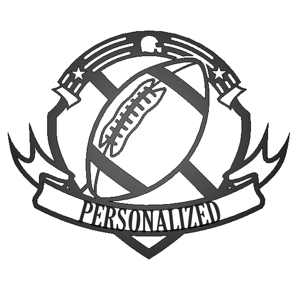 Personalized Football Sign Nightingale Metal Design personalized-football-sign-nightingale-metal-design