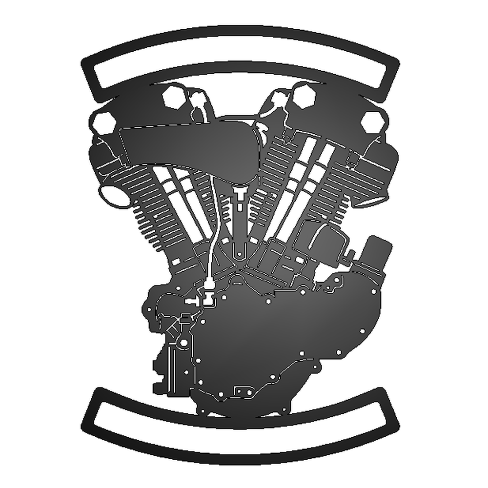 Personalized Knucklehead Engine Metal Garage Sign