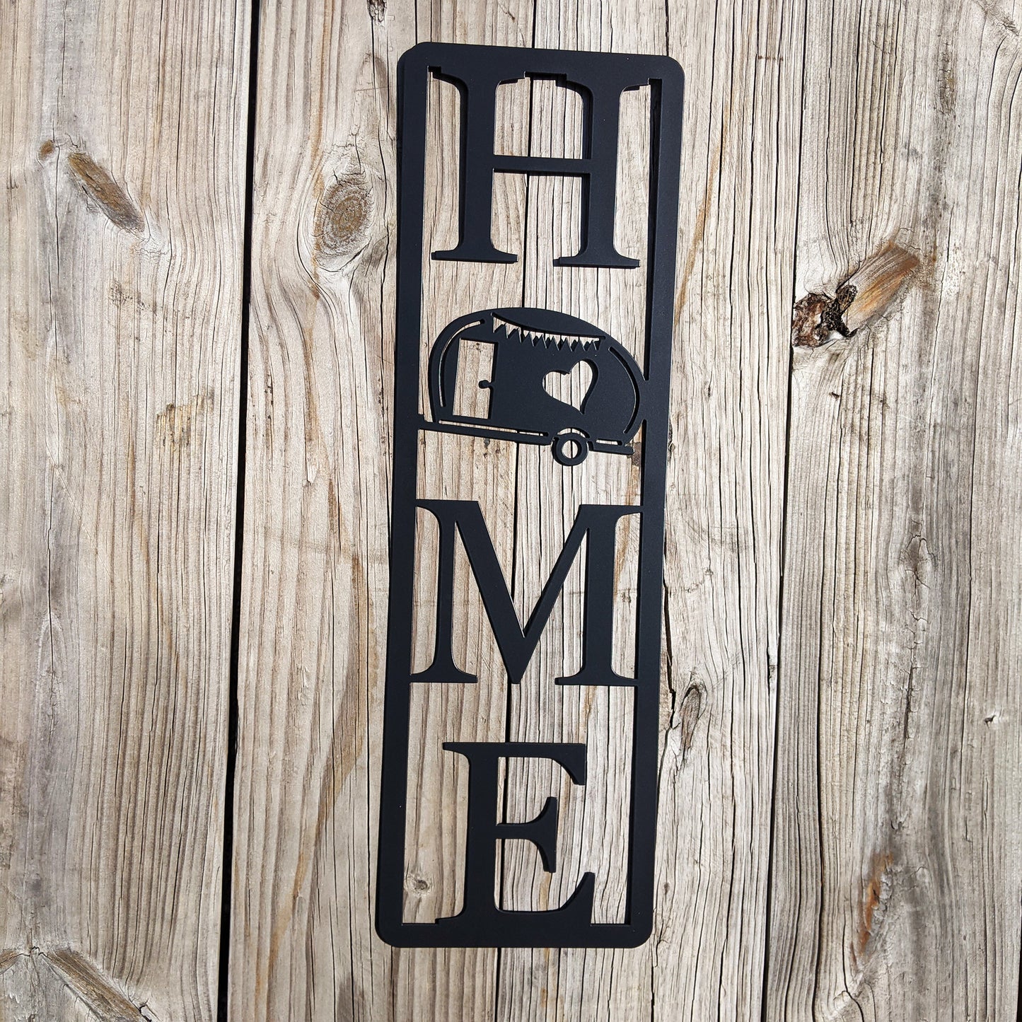 HOME Camper Metal Sign Vertical Style