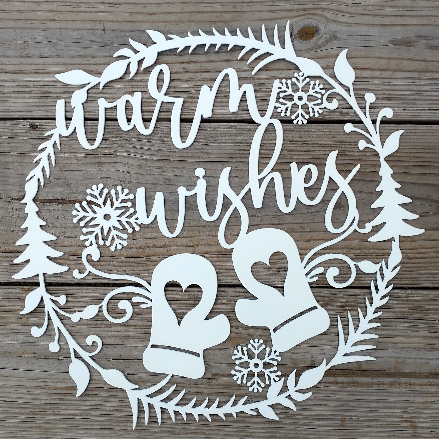 Warm Wishes Holiday Metal Sign