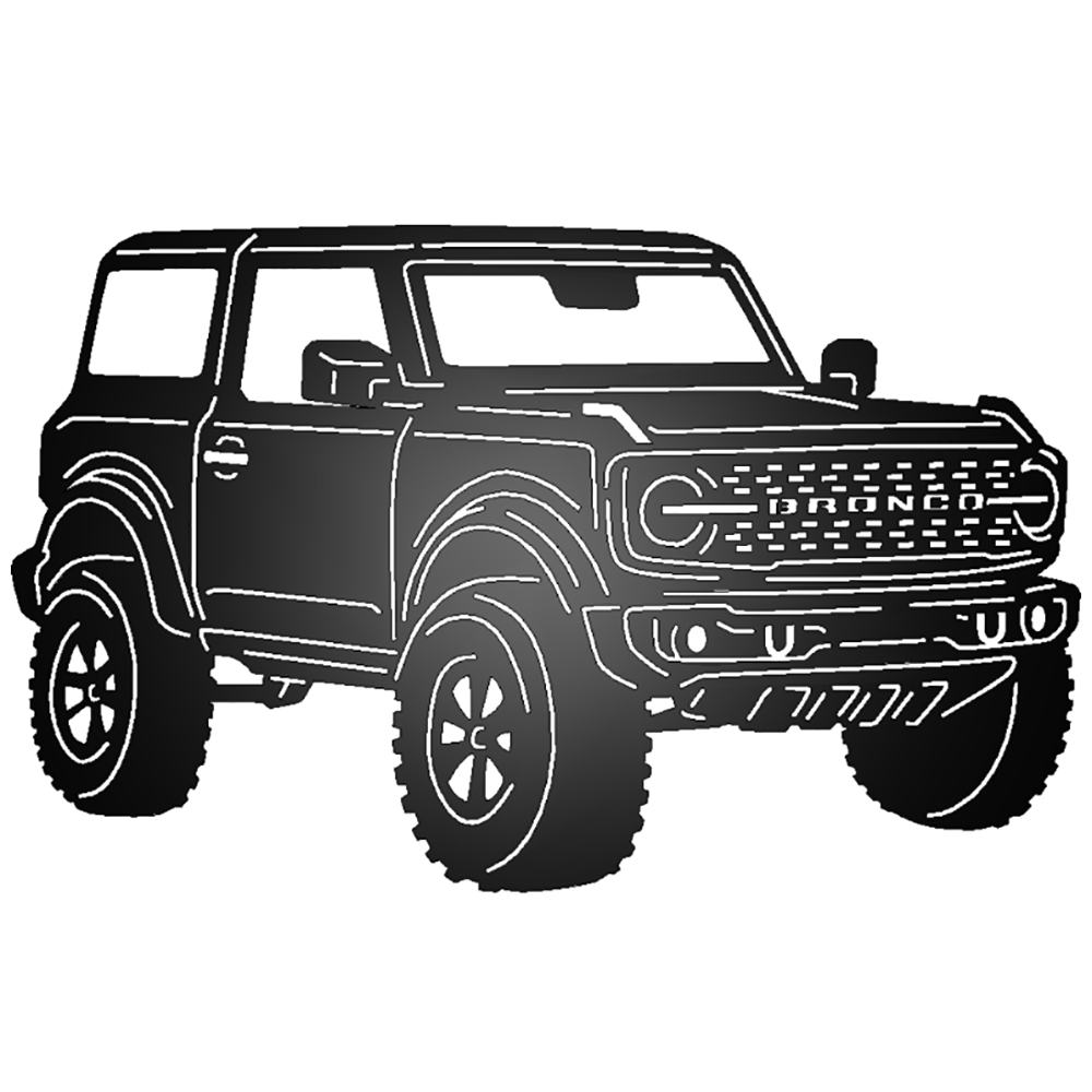 Ford Bronco 2021 Two Door Metal Sign