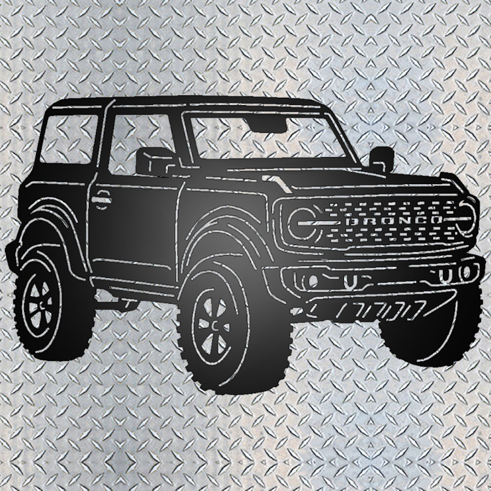 Ford Bronco 2021 Two Door Metal Sign