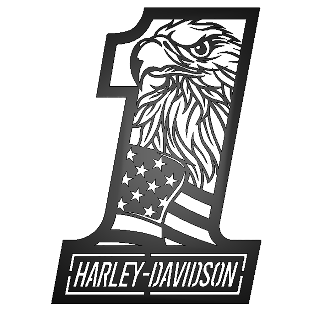 harley davidson eagle logo vector