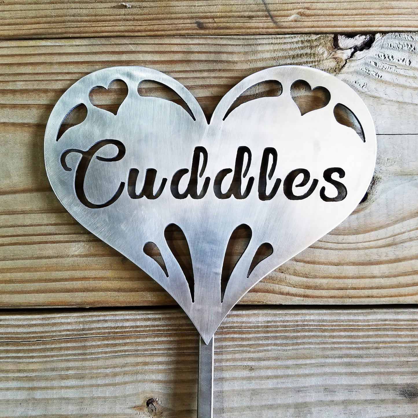 Heart with Personalized Name Garden Sign