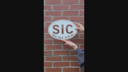 Sea Isle City New Jersey Oval Metal Wall Sign